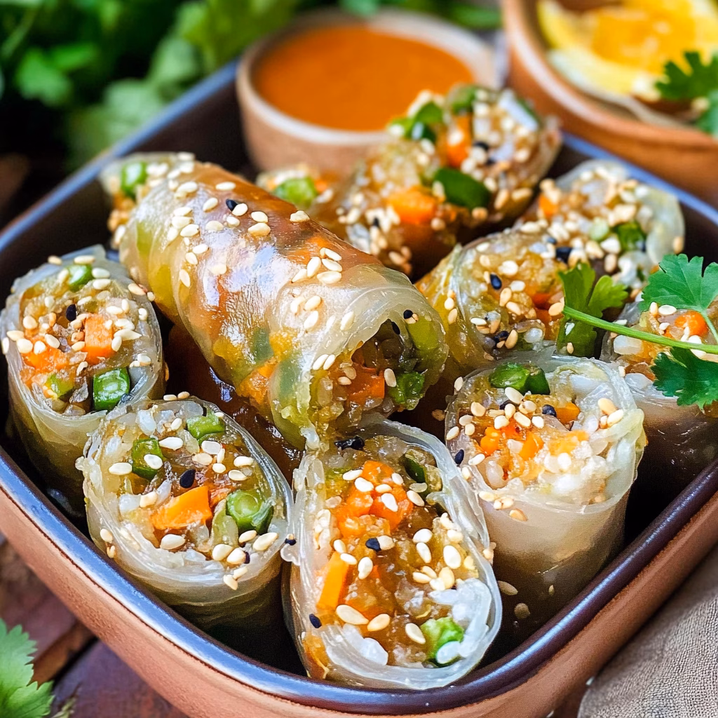 Enjoy the fresh and vibrant flavors of Crispy Rice Paper Rolls! These quick and easy treats combine crunchy veggies and protein wrapped in delicate rice paper, perfect for a light snack or as an appetizer at your next gathering. Save this recipe to impress your friends at summer parties or enjoy them anytime you need a refreshing bite!