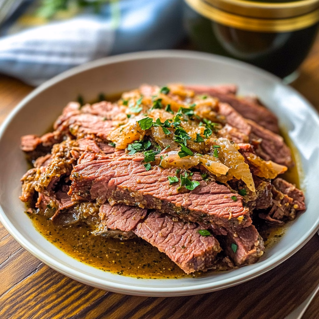 Warm up your holiday gatherings with this tender Slow Cooker Guinness Corned Beef! This recipe features juicy corned beef simmered in rich Guinness, creating a mouthwatering flavor that everyone will love. Perfect for St. Patrick’s Day or any cozy occasion, save this pin to bring comfort to your next meal!