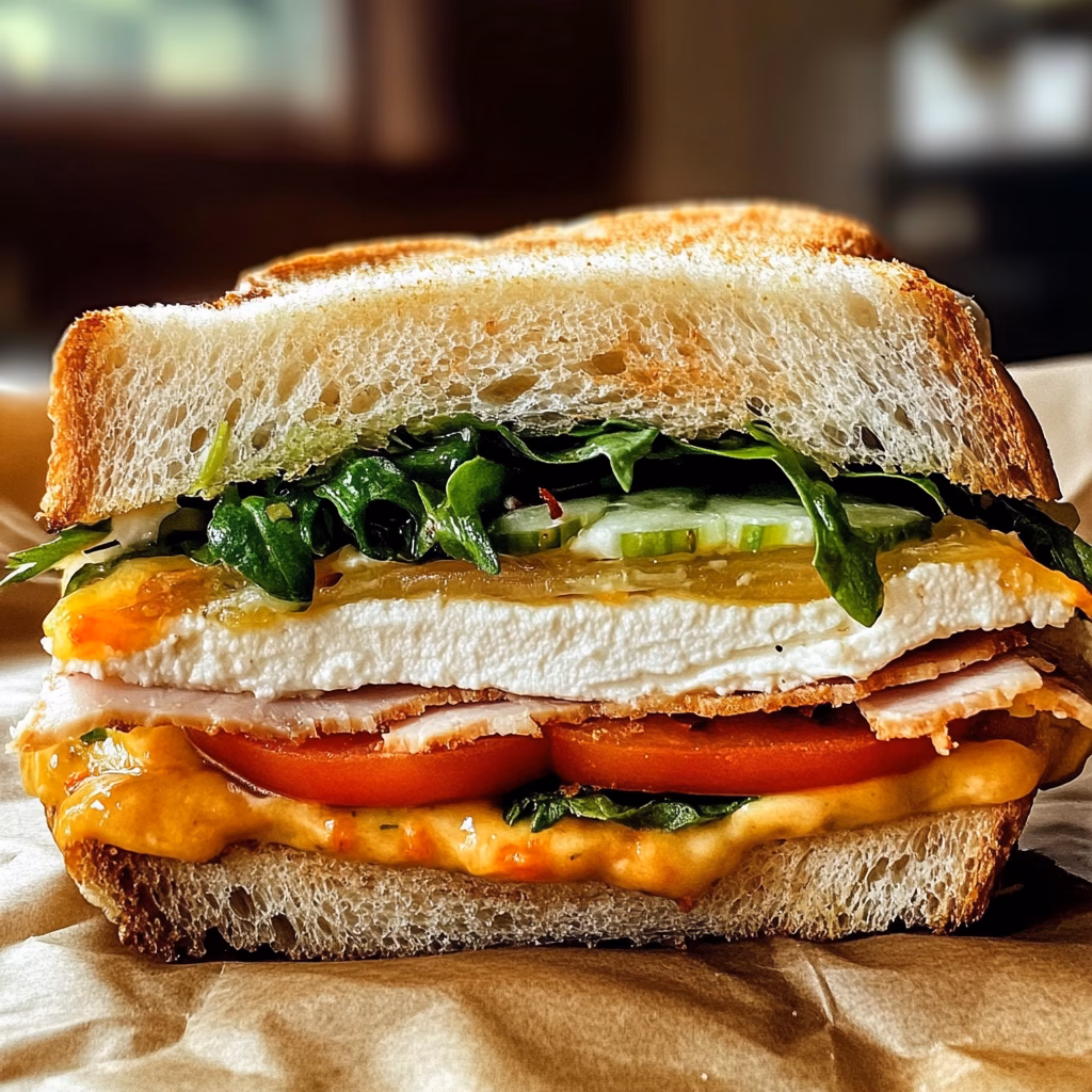 This beach sandwich is the perfect grab-and-go meal for your sunny outings! Packed with fresh ingredients like juicy tomatoes, crisp lettuce, and your choice of deli meats, it delivers a burst of flavor with every bite. Great for picnics, beach trips, or lunch on the patio. Save this recipe to enjoy a delicious, easy-to-make sandwich on your next adventure!