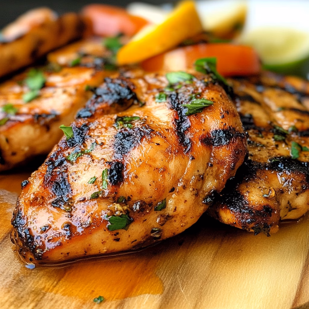 Transform your grilled chicken with this easy and flavorful marinade! This recipe combines zesty lemon, fragrant herbs, and a dash of garlic to create a mouthwatering taste that perfectly complements your chicken. It's perfect for summer barbecues, family dinners, or meal prep! Save it now for your next grilling adventure!