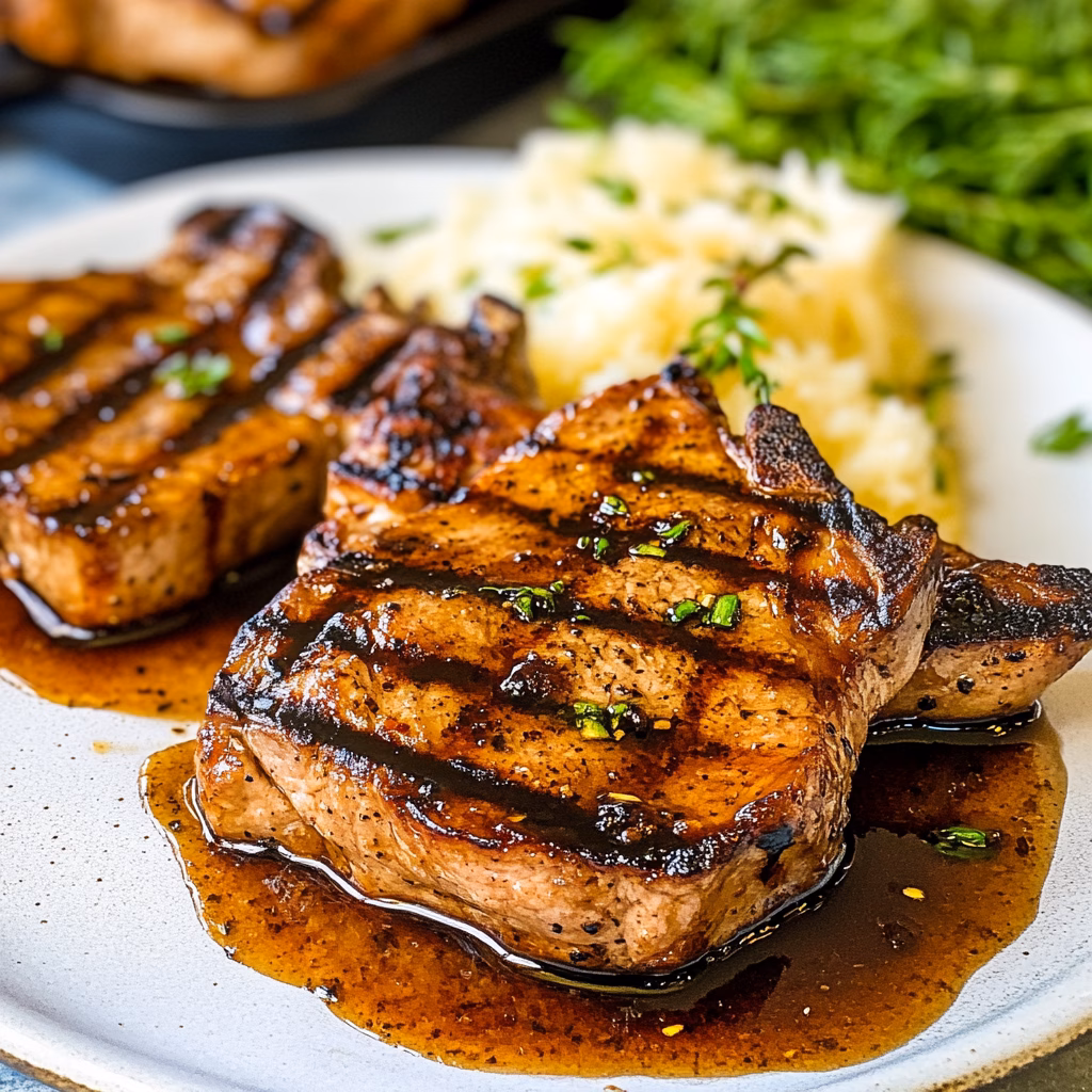Juicy grilled pork chops marinated in a rich balsamic blend make every bite a delight! This easy recipe highlights the perfect balance of sweet and tangy flavors, ensuring your meal is a hit. Save this pin for your next family barbecue or a cozy dinner night at home—your taste buds will thank you!