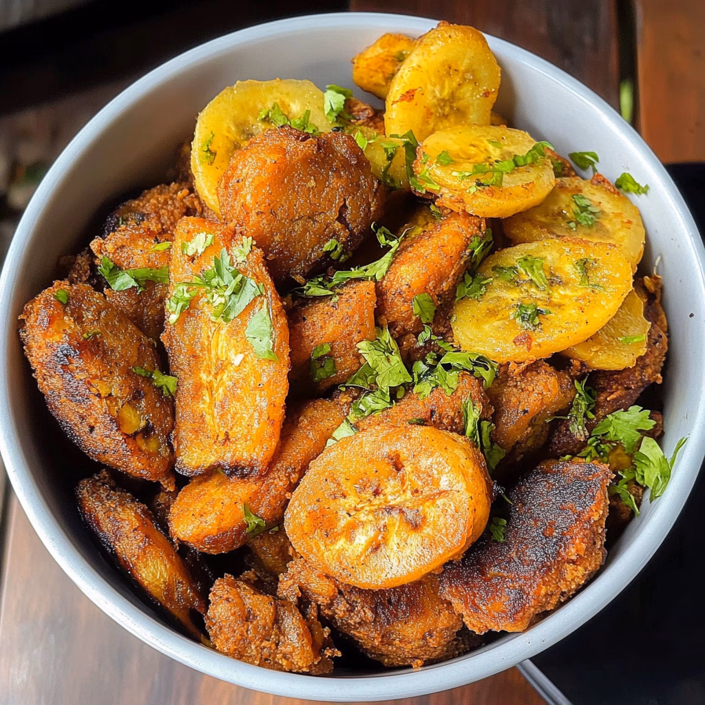 Fried plantains are a delightful and easy way to enjoy a taste of Haitian cuisine! Crispy on the outside and tender on the inside, these fried plantains make the perfect side dish or snack for any meal. With just a few ingredients, you can create a flavorful dish that will impress your family and friends. Save this recipe for your next gathering or weeknight dinner! 🌟