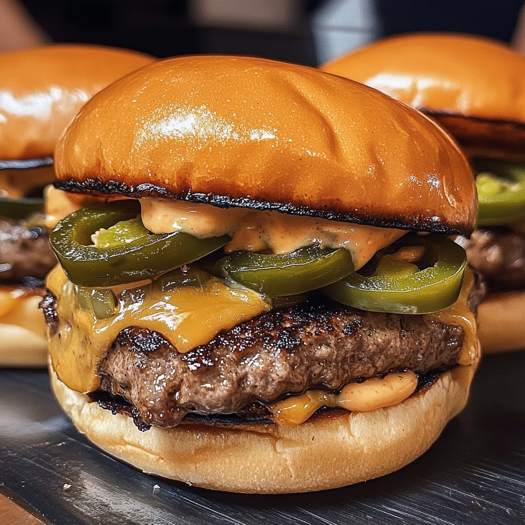 Get ready for an exciting twist on classic burgers with these Jalapeño-Onion Smash Burgers! Juicy beef patties are combined with zesty jalapeños and caramelized onions for a flavor explosion. Perfect for BBQs or a casual dinner night. Save this recipe to impress your friends and family with mouthwatering burgers they won't forget!