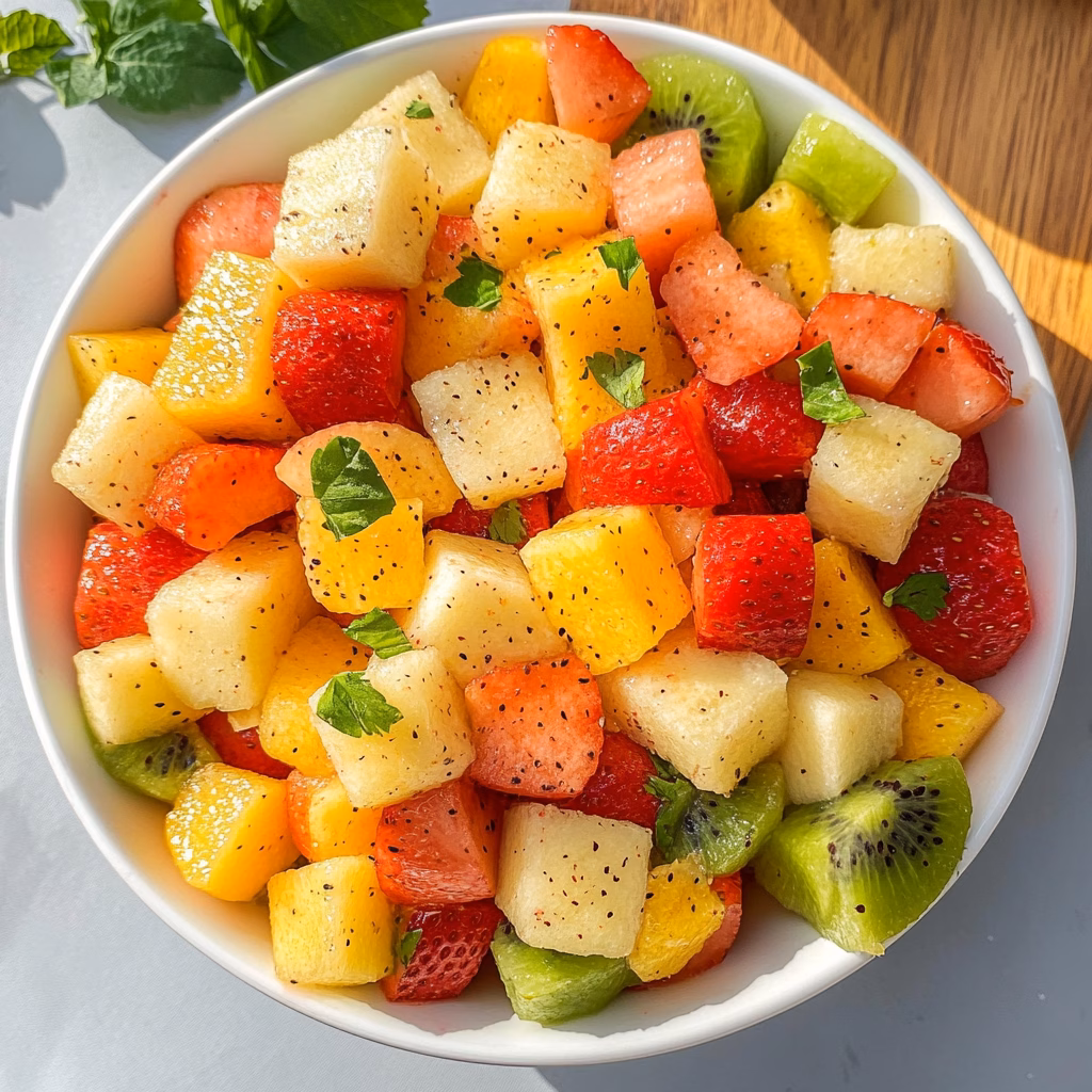 Brighten your day with this refreshing Mexican Fruit Salad! Bursting with vibrant flavors from fresh mango, pineapple, and lime, it's a perfect treat for warm weather or anytime you need a healthy snack. This recipe is not only colorful but also a great way to enjoy seasonal fruit. Save it for your next gathering or picnic for a guaranteed hit!