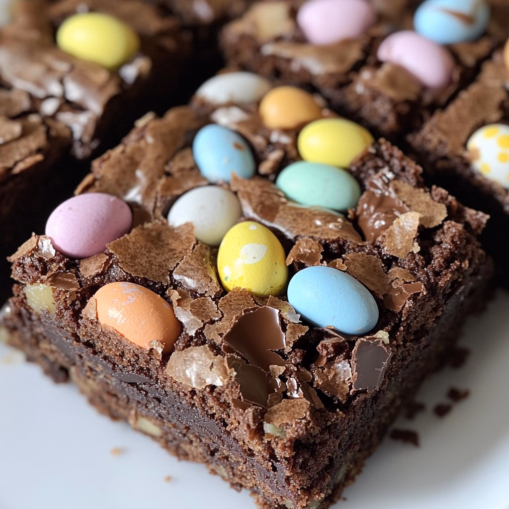 These Milk Chocolate Cadbury Mini Egg Brownies are a delightful treat for any occasion! Rich, fudgy brownies topped with colorful Cadbury Mini Eggs make for a visually appealing and tasty dessert. Perfect for birthdays, holidays, or just because! Save this recipe to enjoy a sweet moment with family and friends.