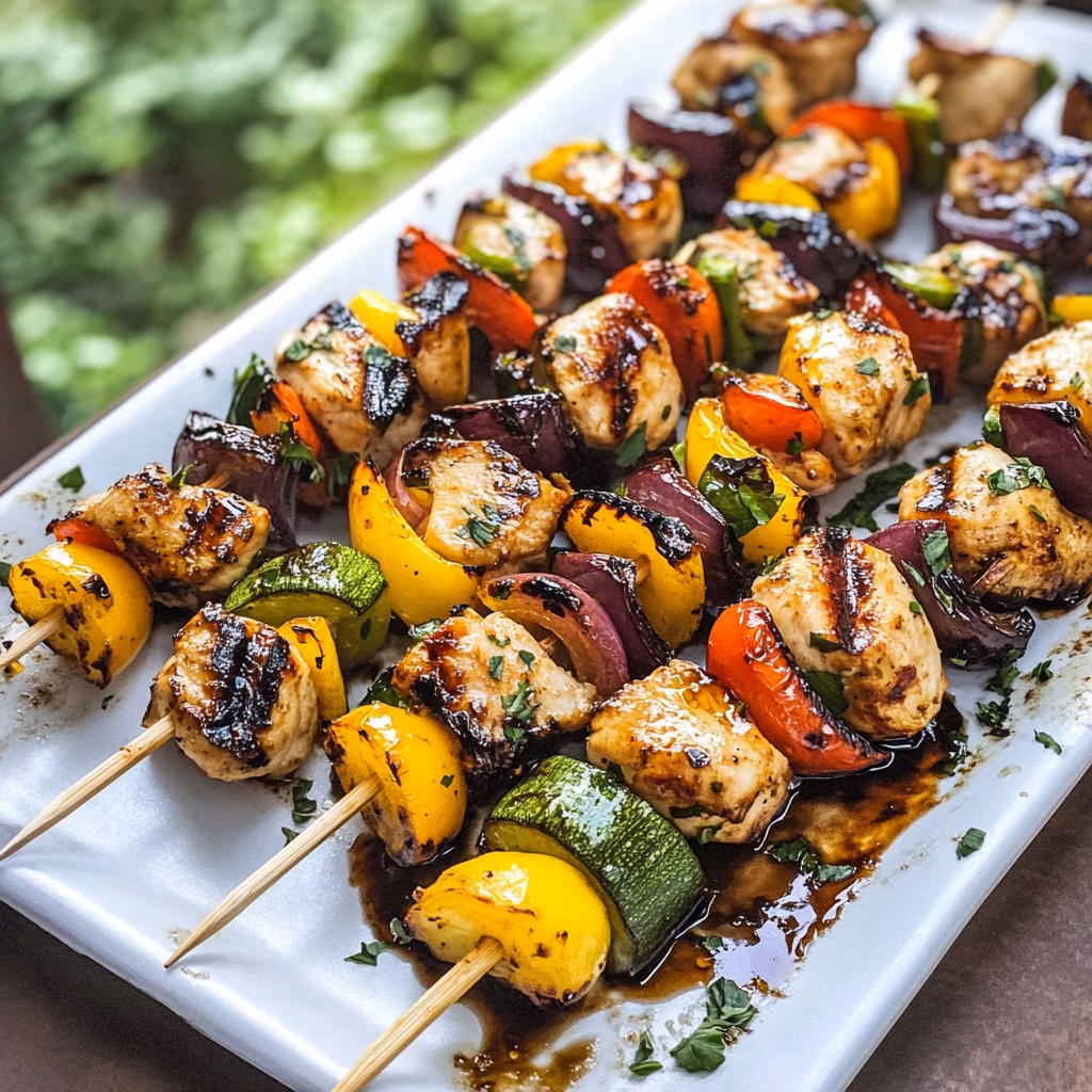 Fire up your grill with these Balsamic Chicken Vegetable Kabobs! Bursting with juicy chicken and colorful veggies, this easy recipe is perfect for summer cookouts. The tangy balsamic marinade elevates every bite. Save this delightful dish for your next gathering or family dinner and enjoy a fresh and vibrant meal!