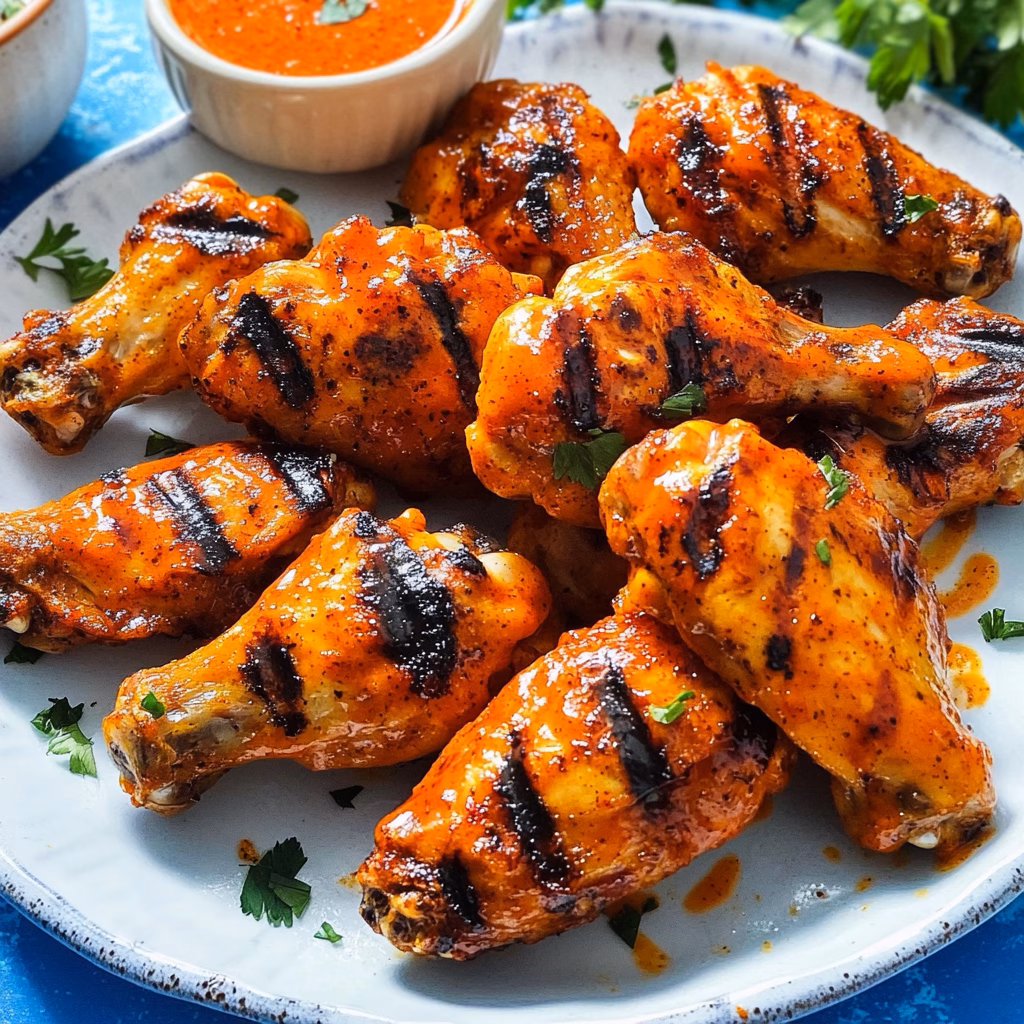 Get ready for a game-day treat with these easy Grilled Buffalo Chicken Wings! Made with just three simple ingredients, these wings are coated in spicy sauce and grilled to perfection for a smoky flavor. Perfect for parties or a cozy night in, save this recipe and impress your friends!