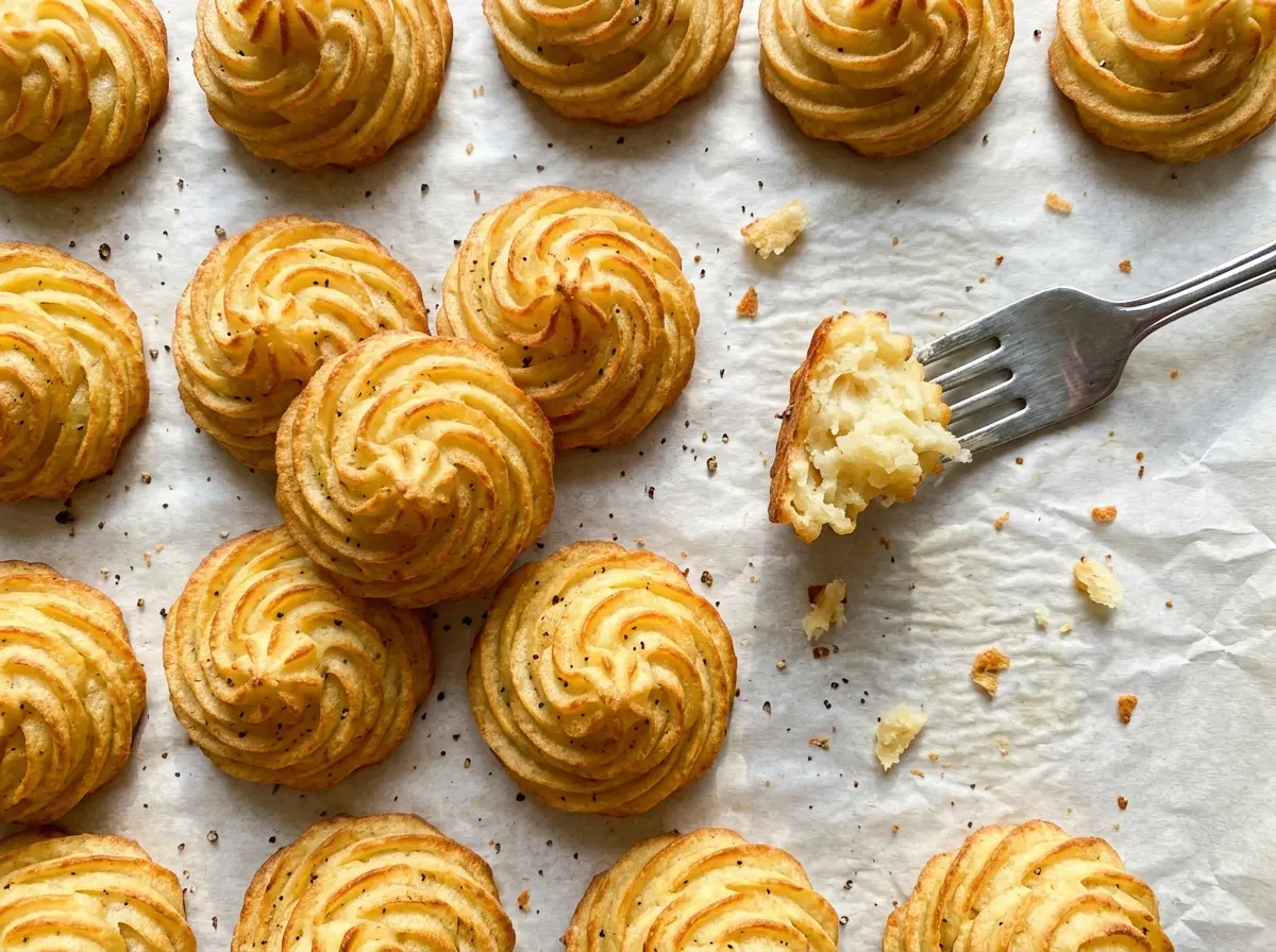 Duchess Potatoes crisp golden ridges